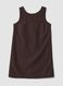 Brown regular-fit dress in a viscose, cotton and linen blend_4