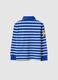 Boys' regular fit multicolour striped pure cotton polo with patches_4