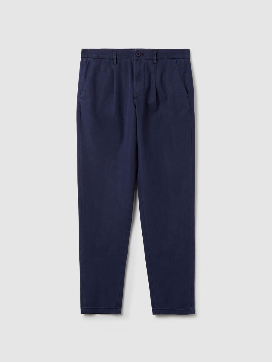 Cotton and linen chino trousers_4