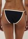 Black and white bikini bottoms in stretch fabric with side ties_2