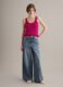 Pink viscose-blend regular-fit glitter tank top_1