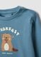Blue organic cotton crew-neck pyjamas with cute animal print_2