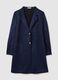 Blue regular fit coat with buttons_4