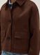 Brown regular fit jacket with buttons and pockets_3