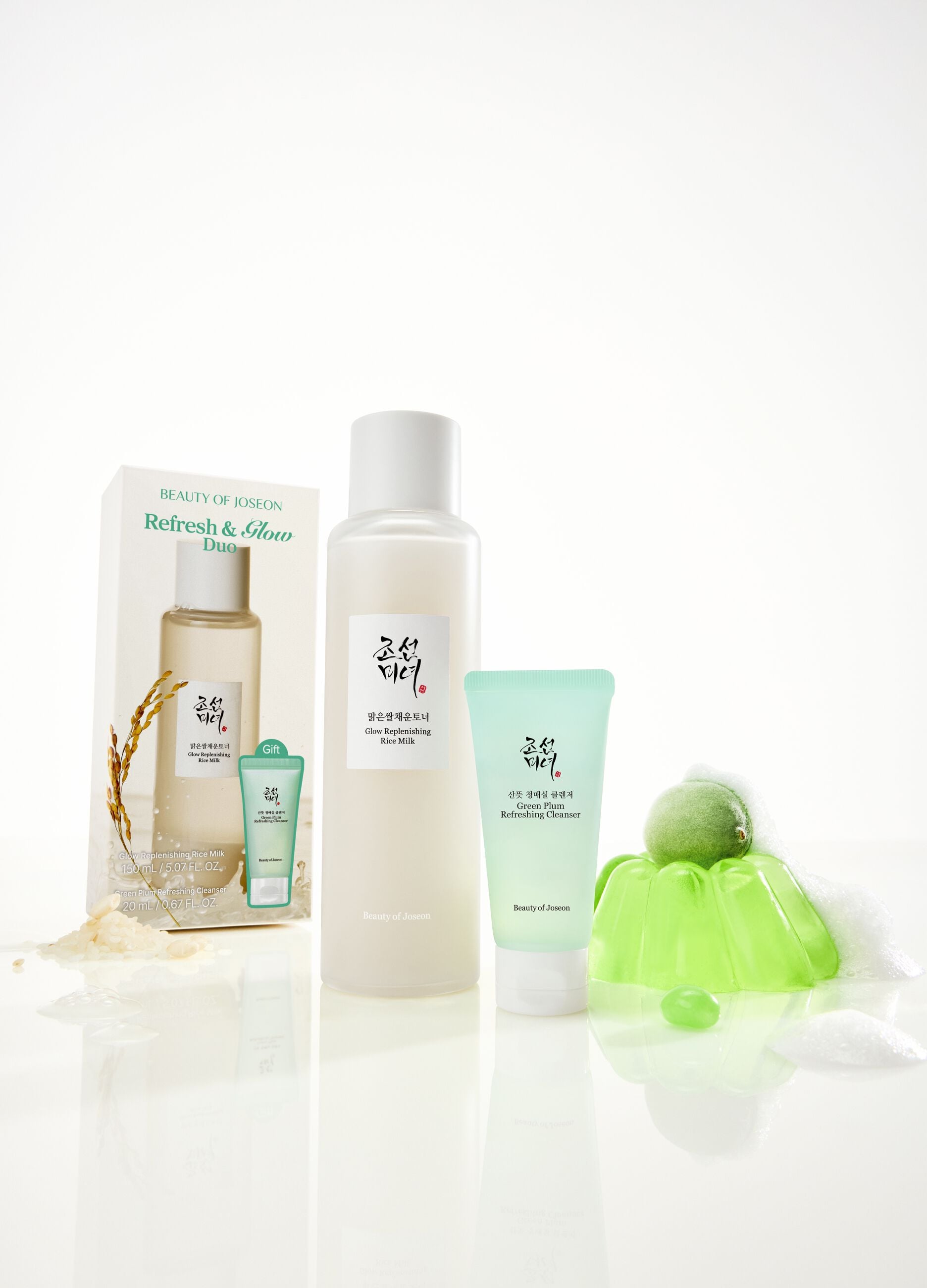 Refresh & Glow Duo: 20ml Facial Cleanser, 150ml Facial Toner &ndash; Korean Beauty Care