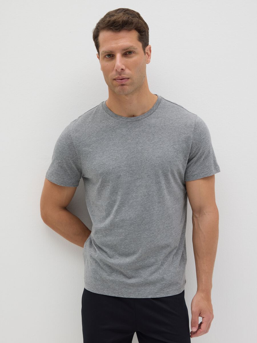 Short cotton pyjamas with round neck_1