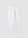 White pure cotton chino trousers, regular fit_4