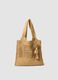 Beige beach bag in pure paper-fibre fabric_0