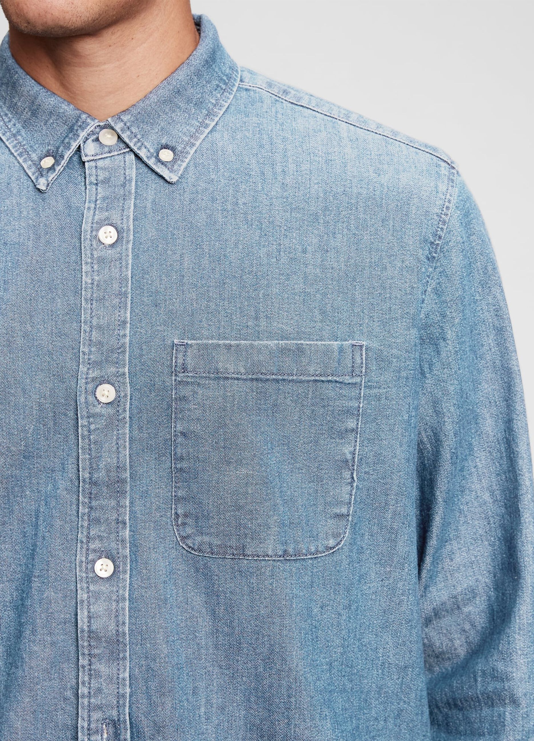 Camicia in denim con tasca