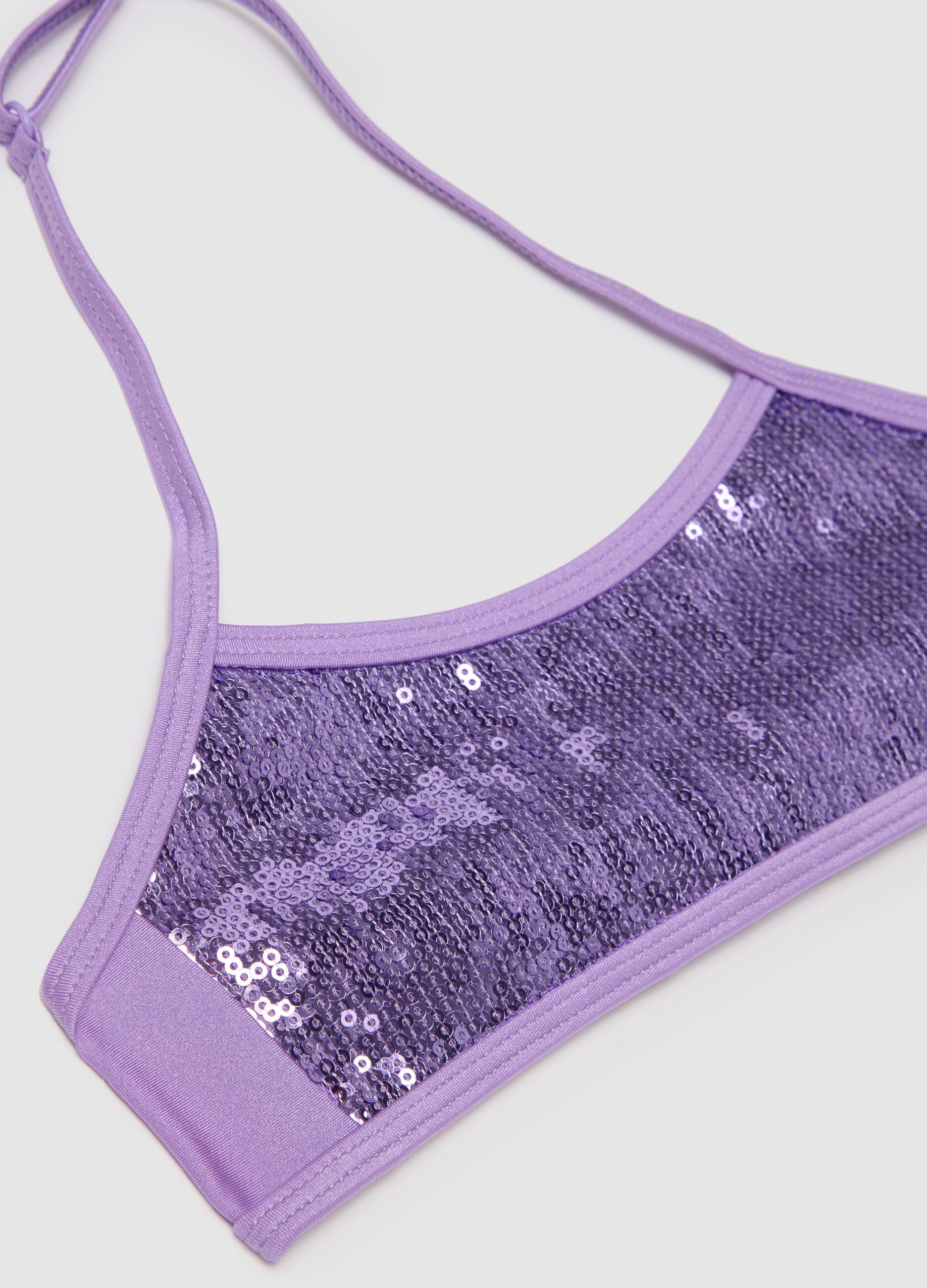 Costume da bagno da bambina in misto elasticizzato viola