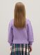 Girls' purple regular fit knitted pattern cardigan_1