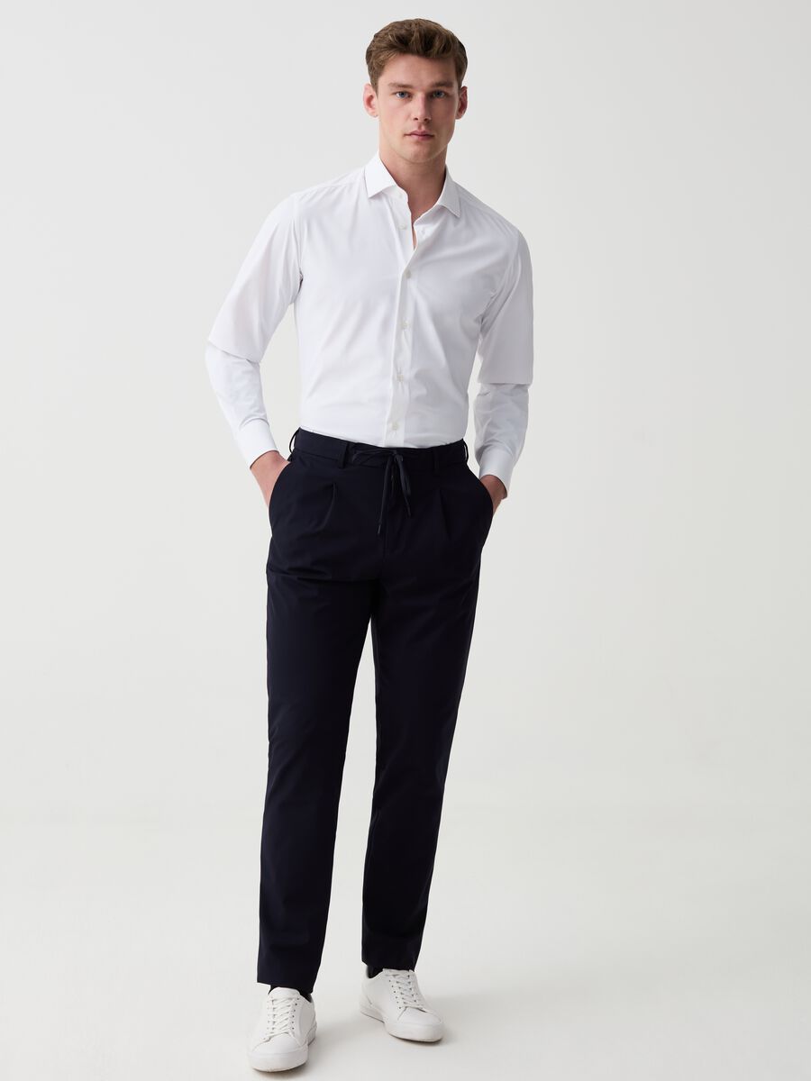 Pantalone slim fit stretch con coulisse OVS Tech_0