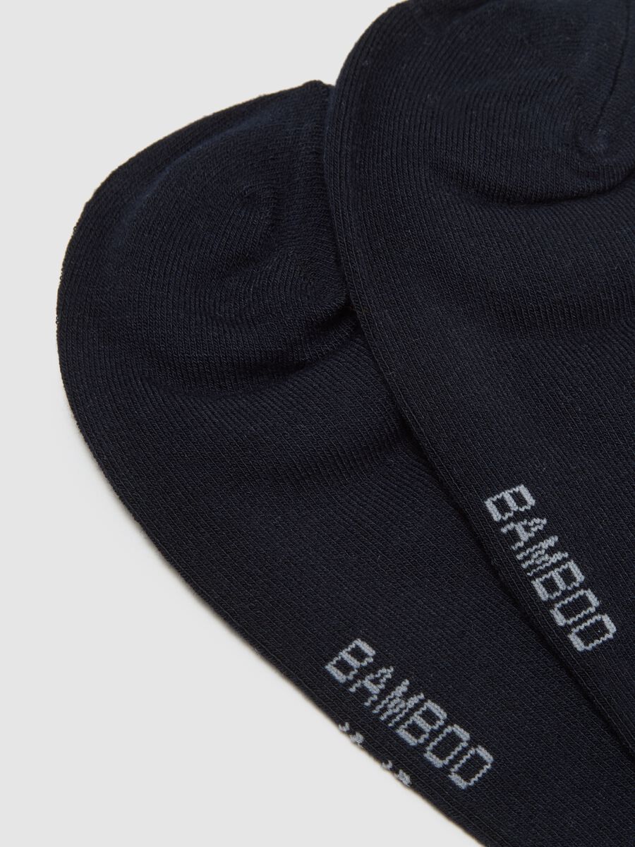 Tripack of blue bamboo blend sports socks_2