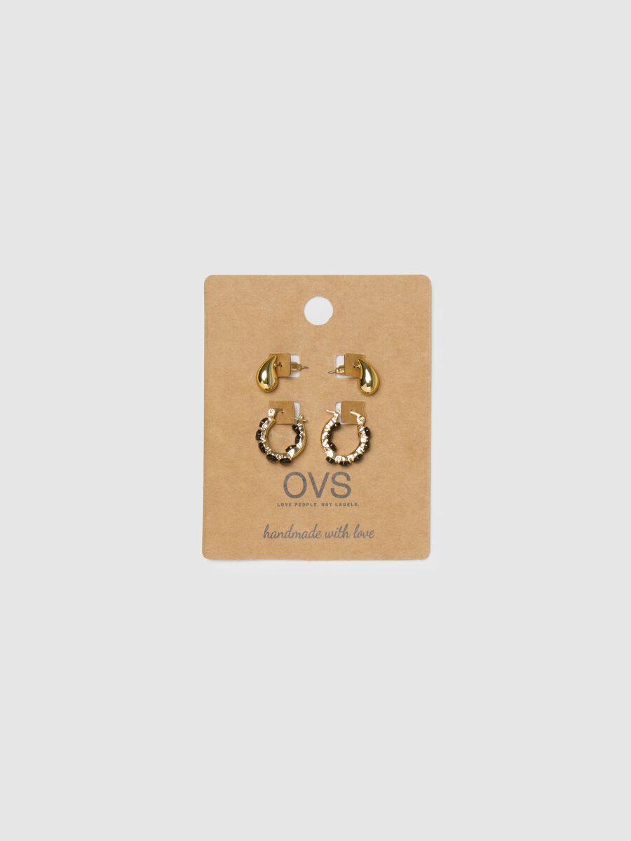 Multicolour Steel Earrings Set_0