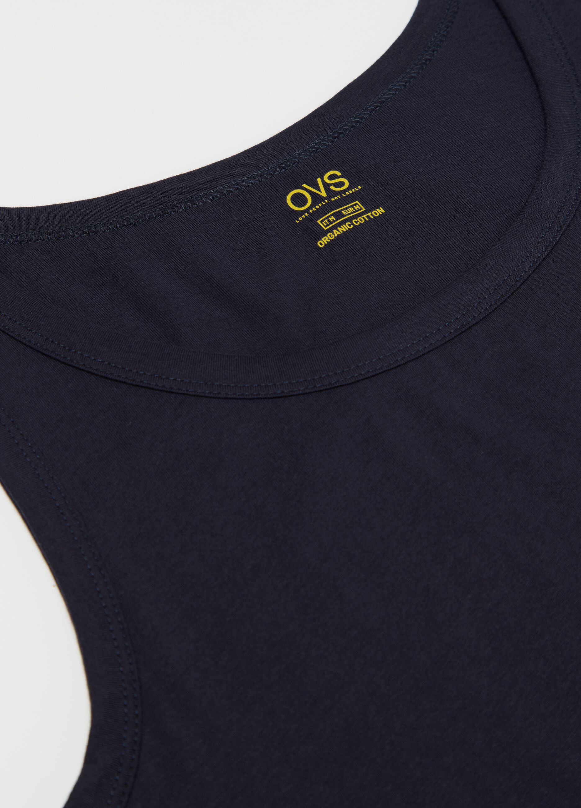 Blue cotton vest