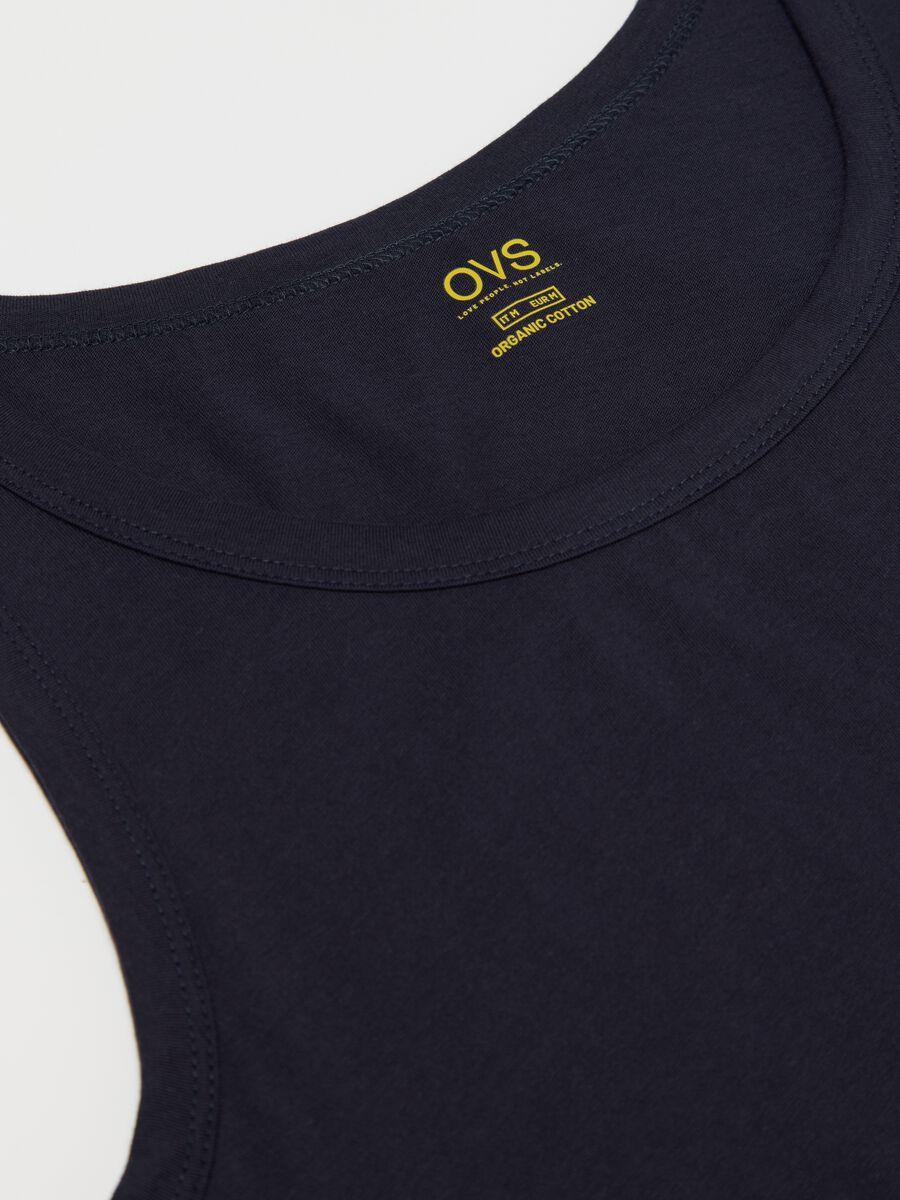 Blue cotton vest_5