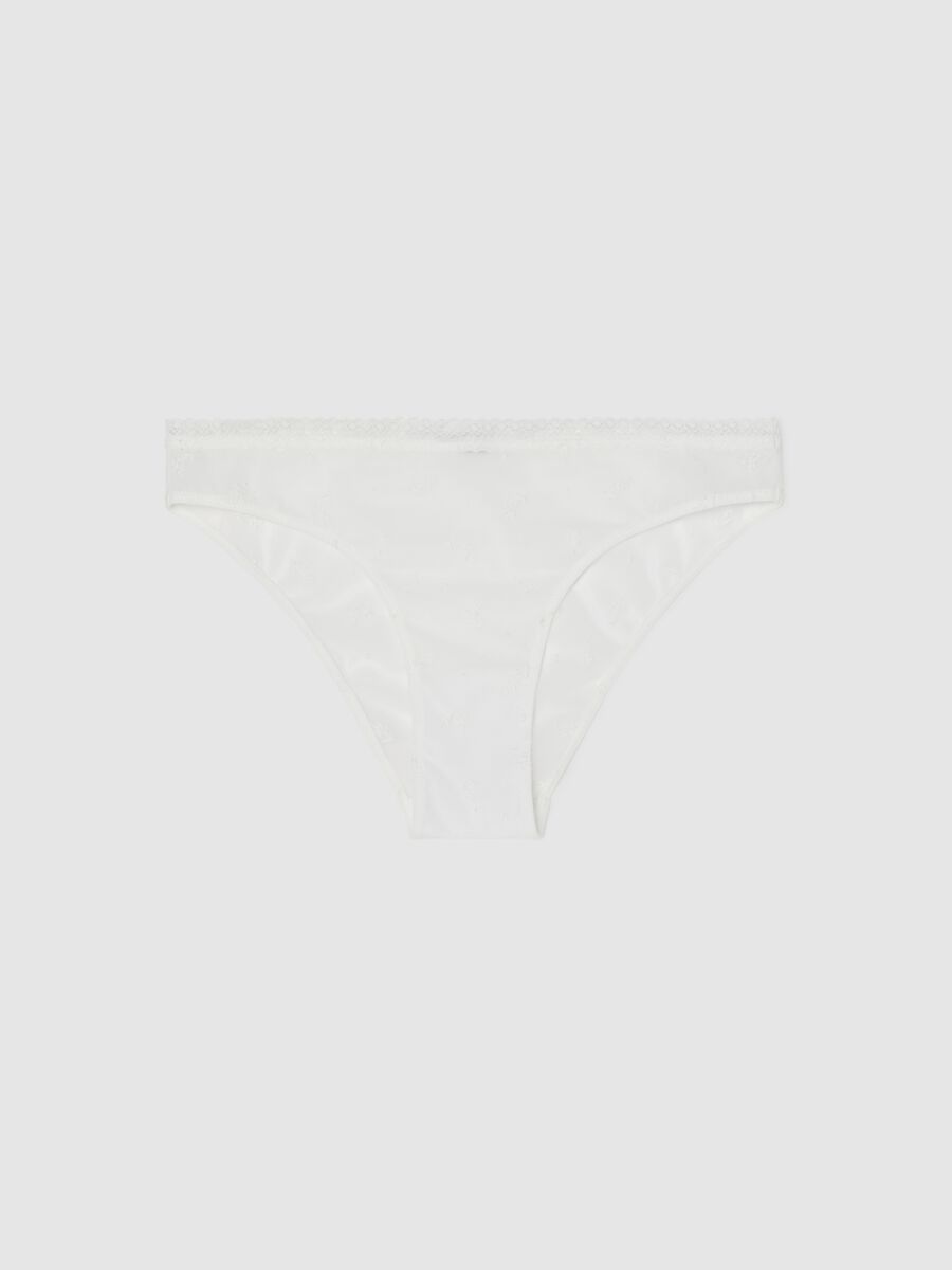 Women’s briefs in white stretch fabric with regular fit_4
