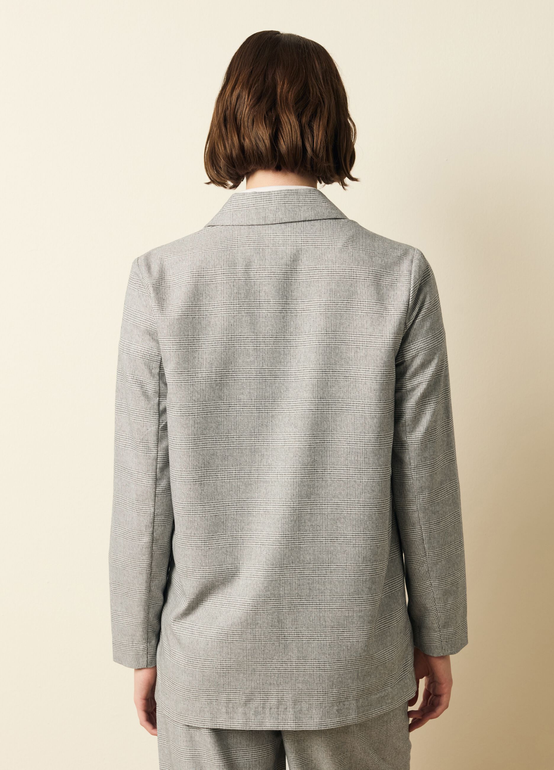 Single-breasted blazer in Prince of Wales