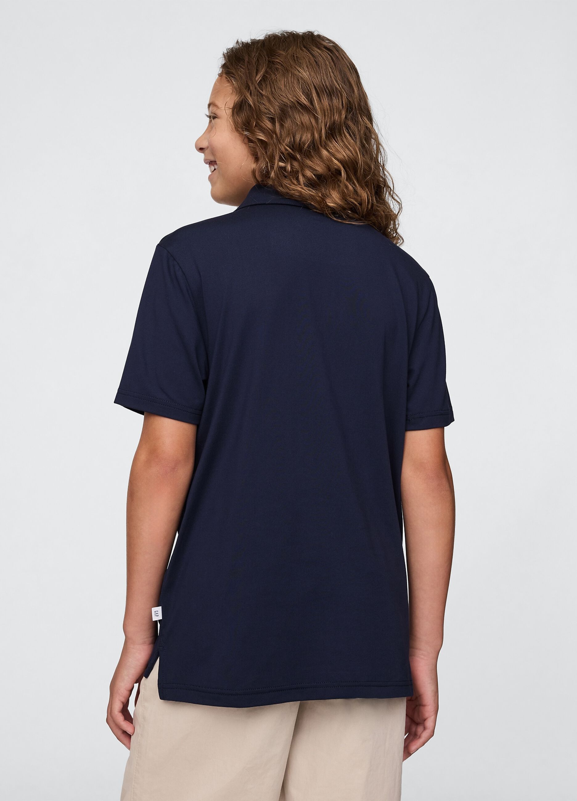 Navy Blue Short Sleeve Polo for Boys GAP