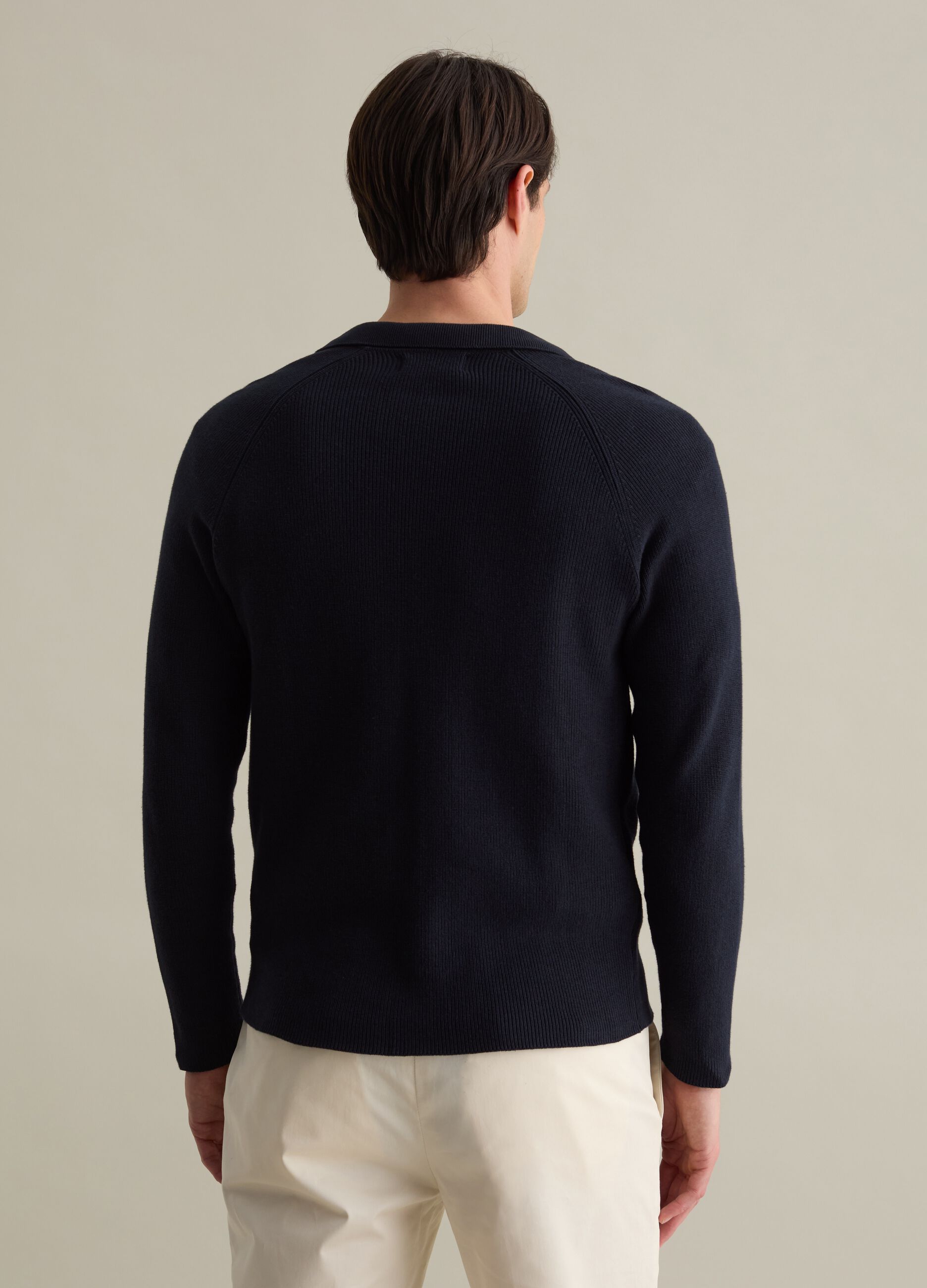 Cotton cardigan with collar
