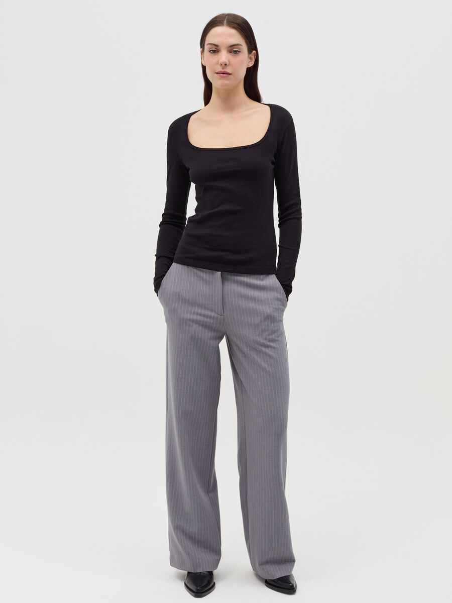 Cotton T-shirt with round neck_1