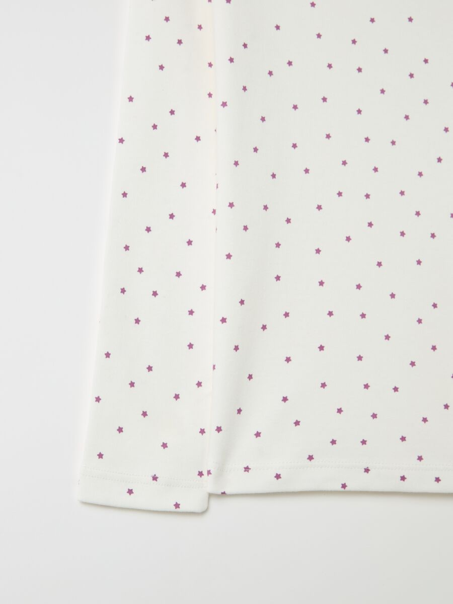 T-shirt a collo alto con stampa all-over_3