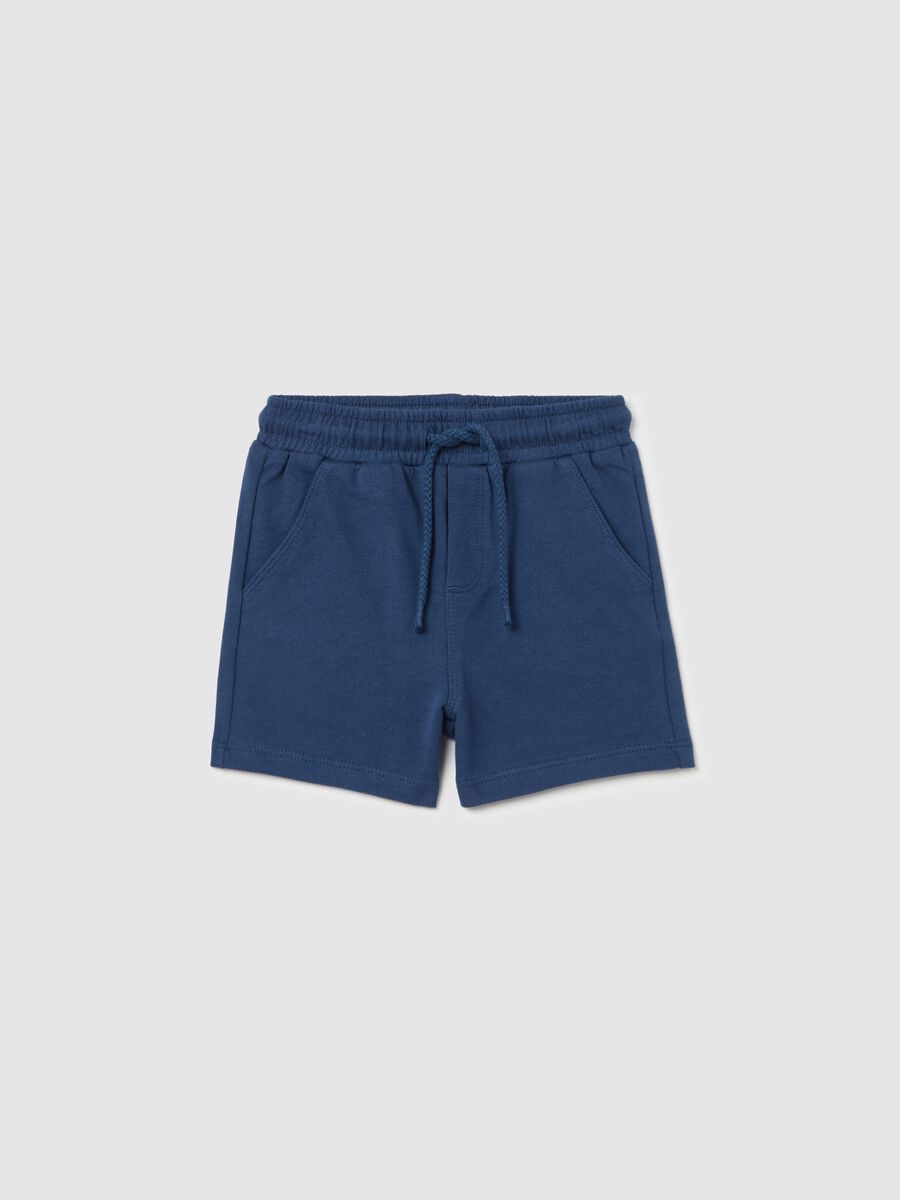 Cotton Bermuda shorts with drawstring_0