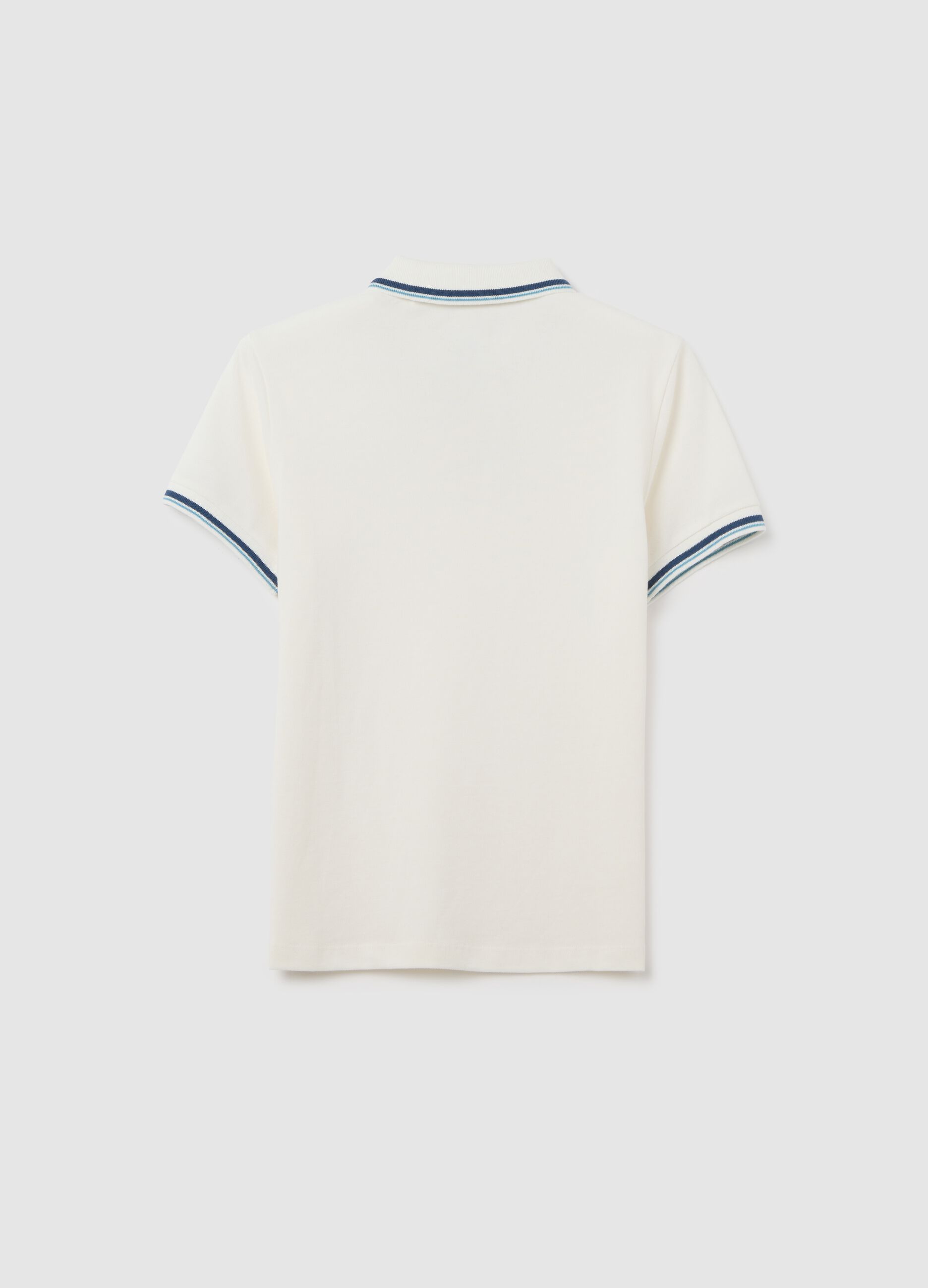Boys' Pure Cotton White Polo Regular Fit