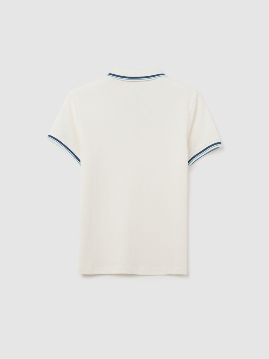 Boys' Pure Cotton White Polo Regular Fit_1