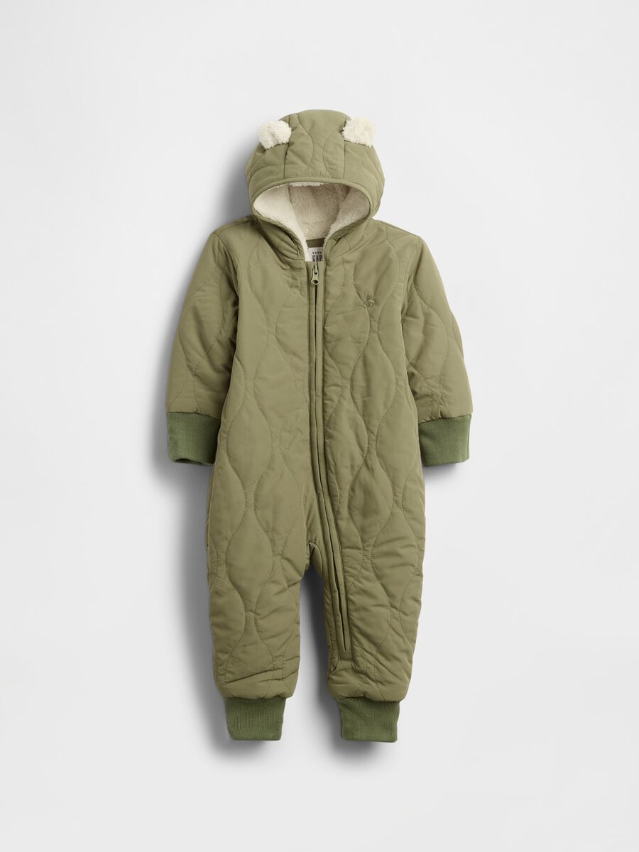 Green Quilted Baby Onesie_0