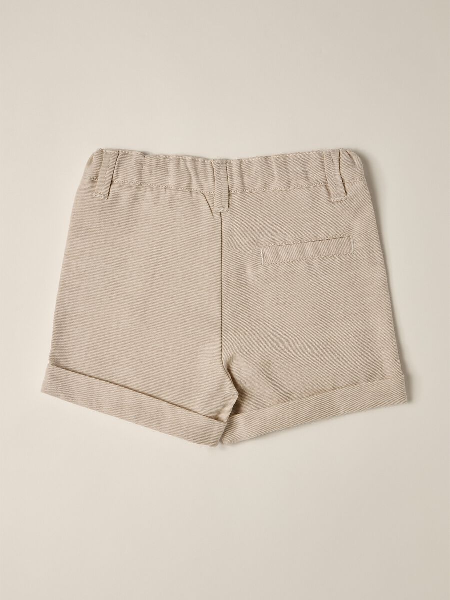 IANA Baby Linen Blend Twill Shorts_1