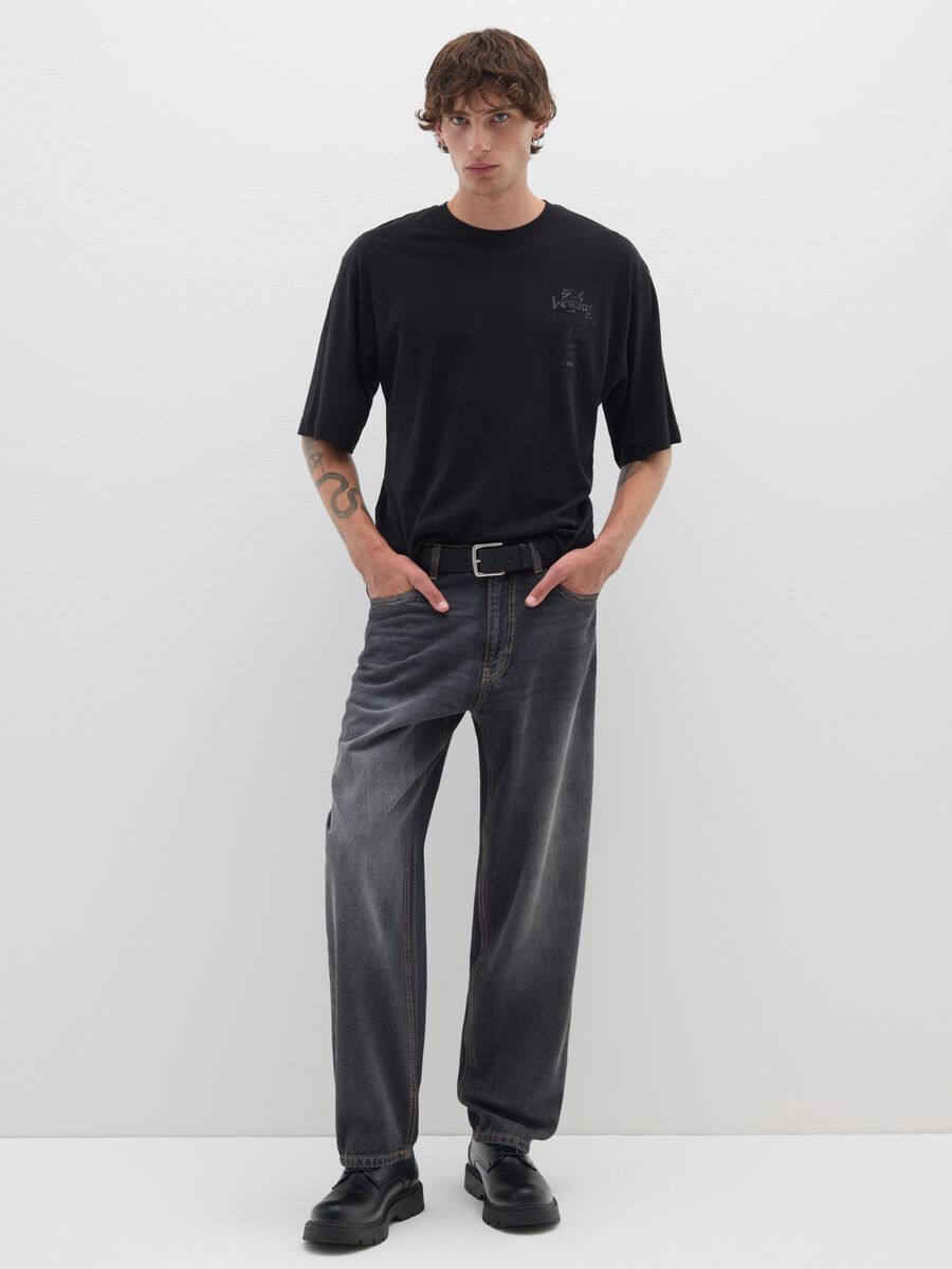 Black Pure Cotton Regular Fit T-Shirt_1