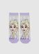 Frozen grey anti-slip cotton blend girl's socks_1