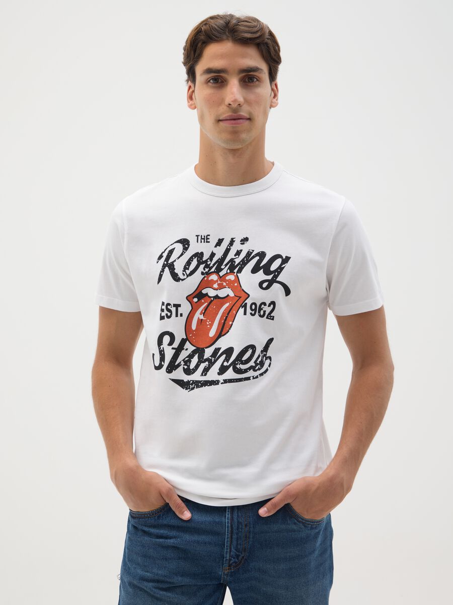 T-shirt in puro cotone bianca regular fit_0