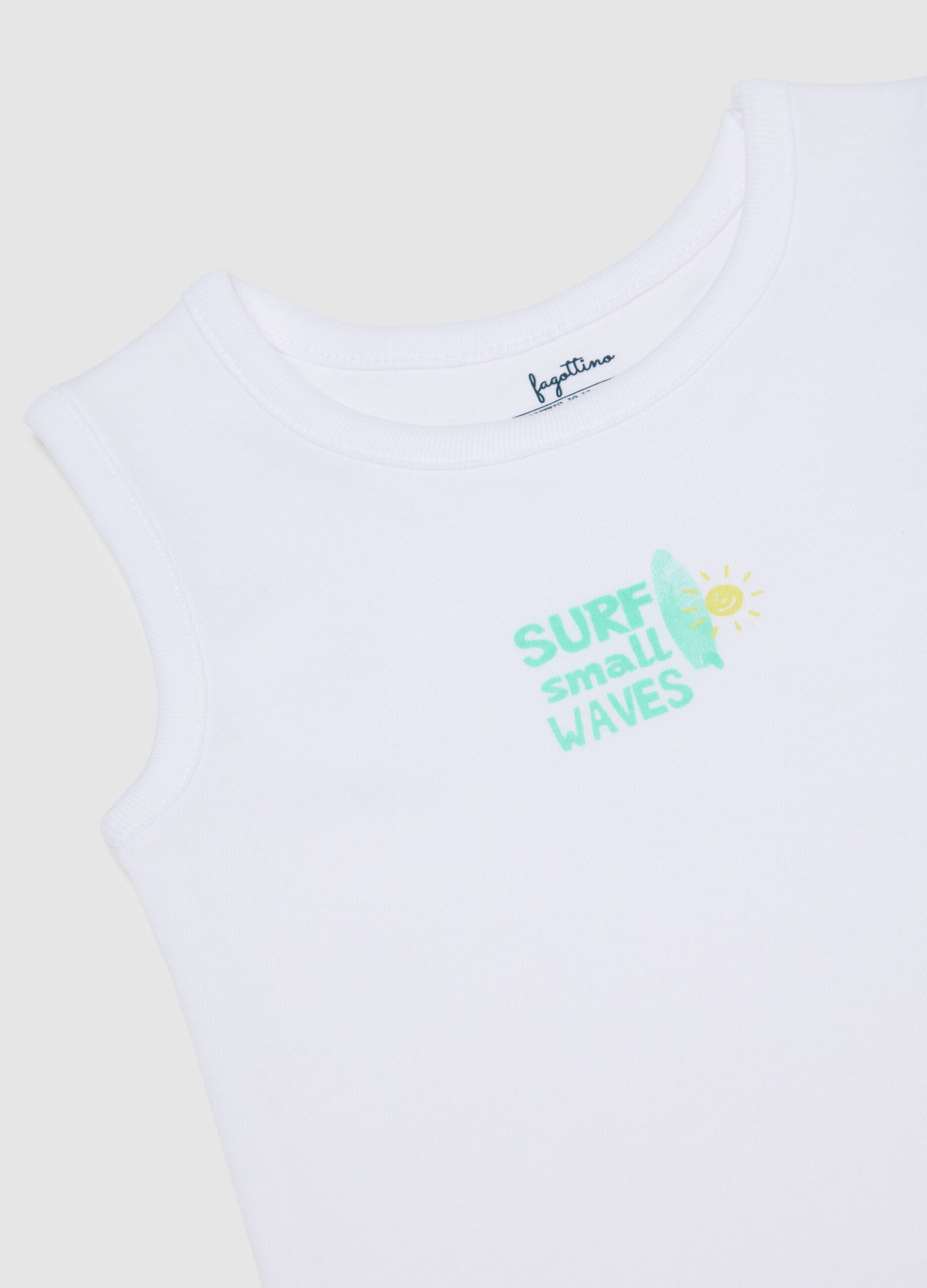 Body da bambino in puro cotone multicolor con fantasia