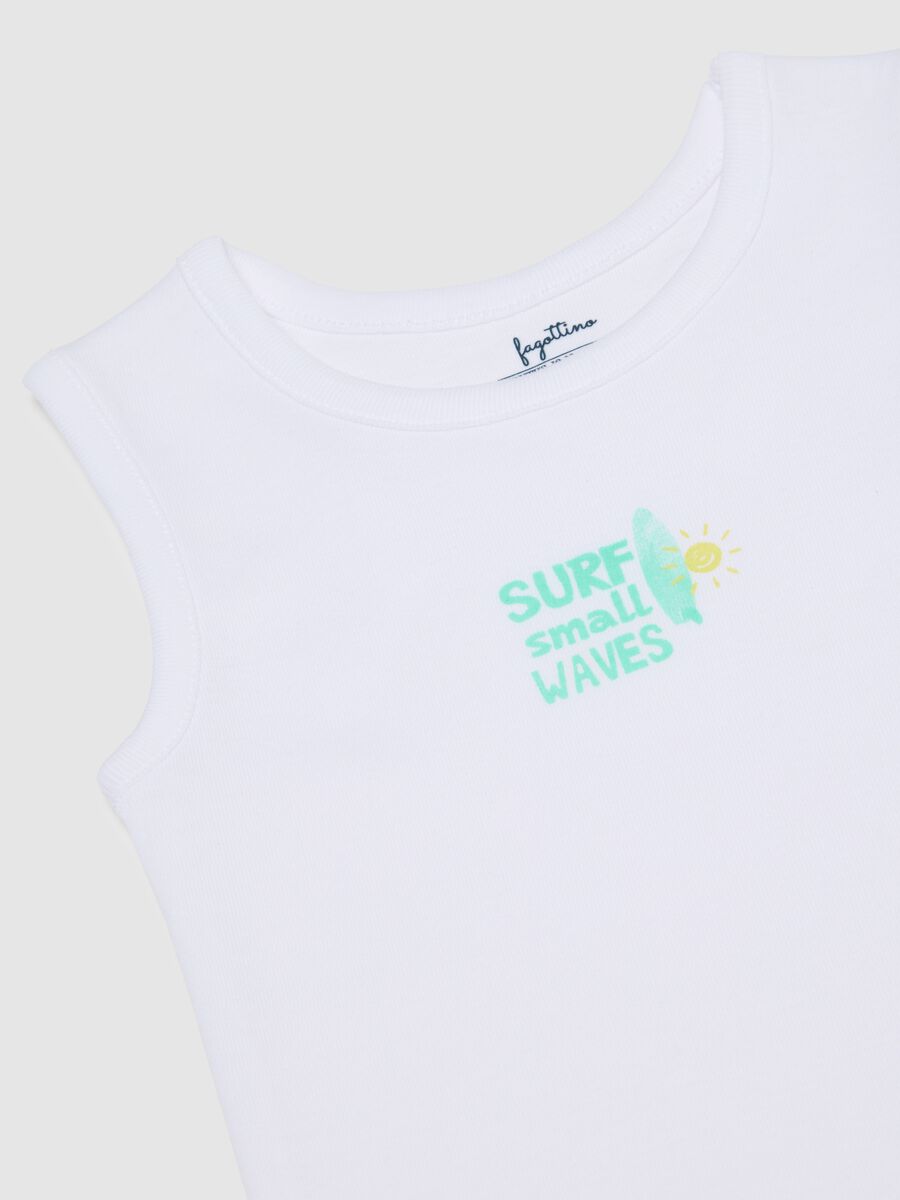 Multicoloured pure cotton child's bodysuit with design_3