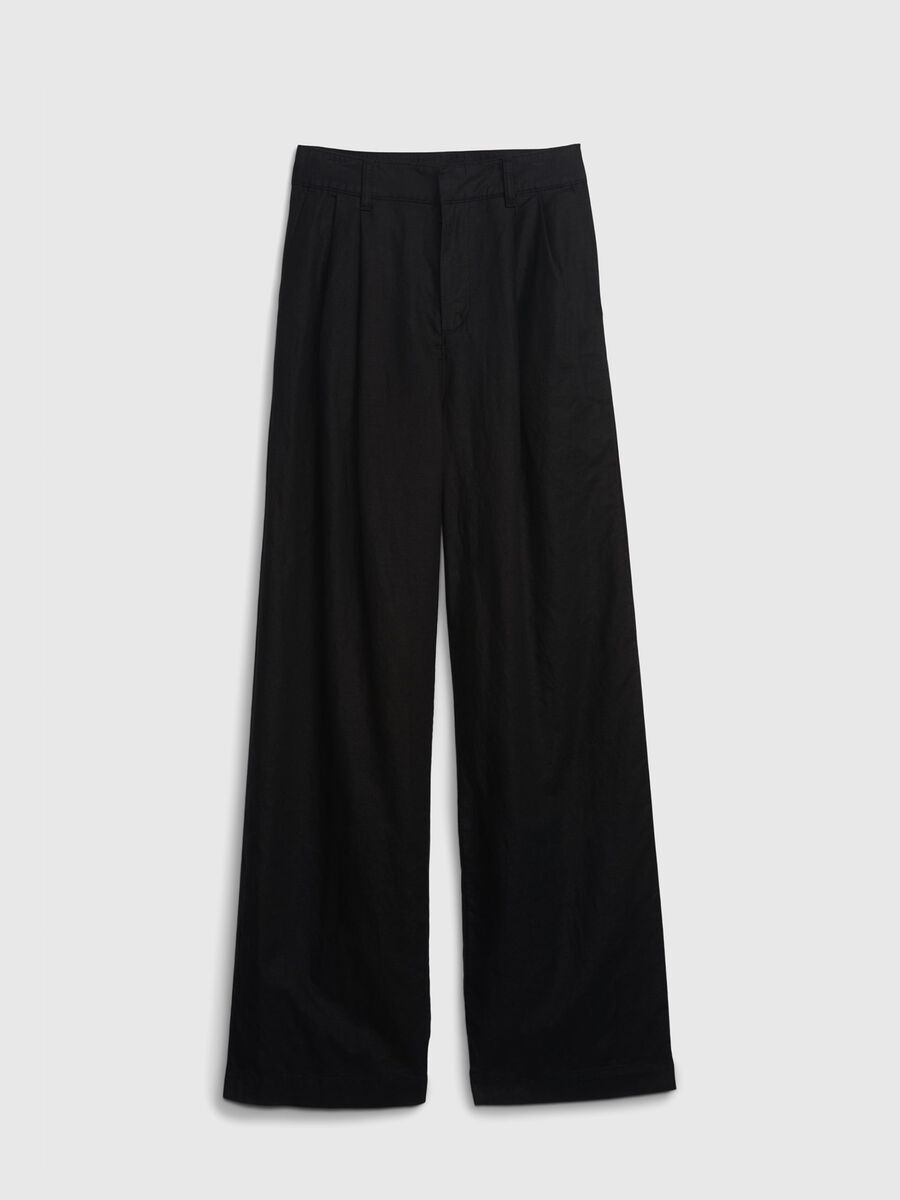 Wide-leg trousers with darts_4