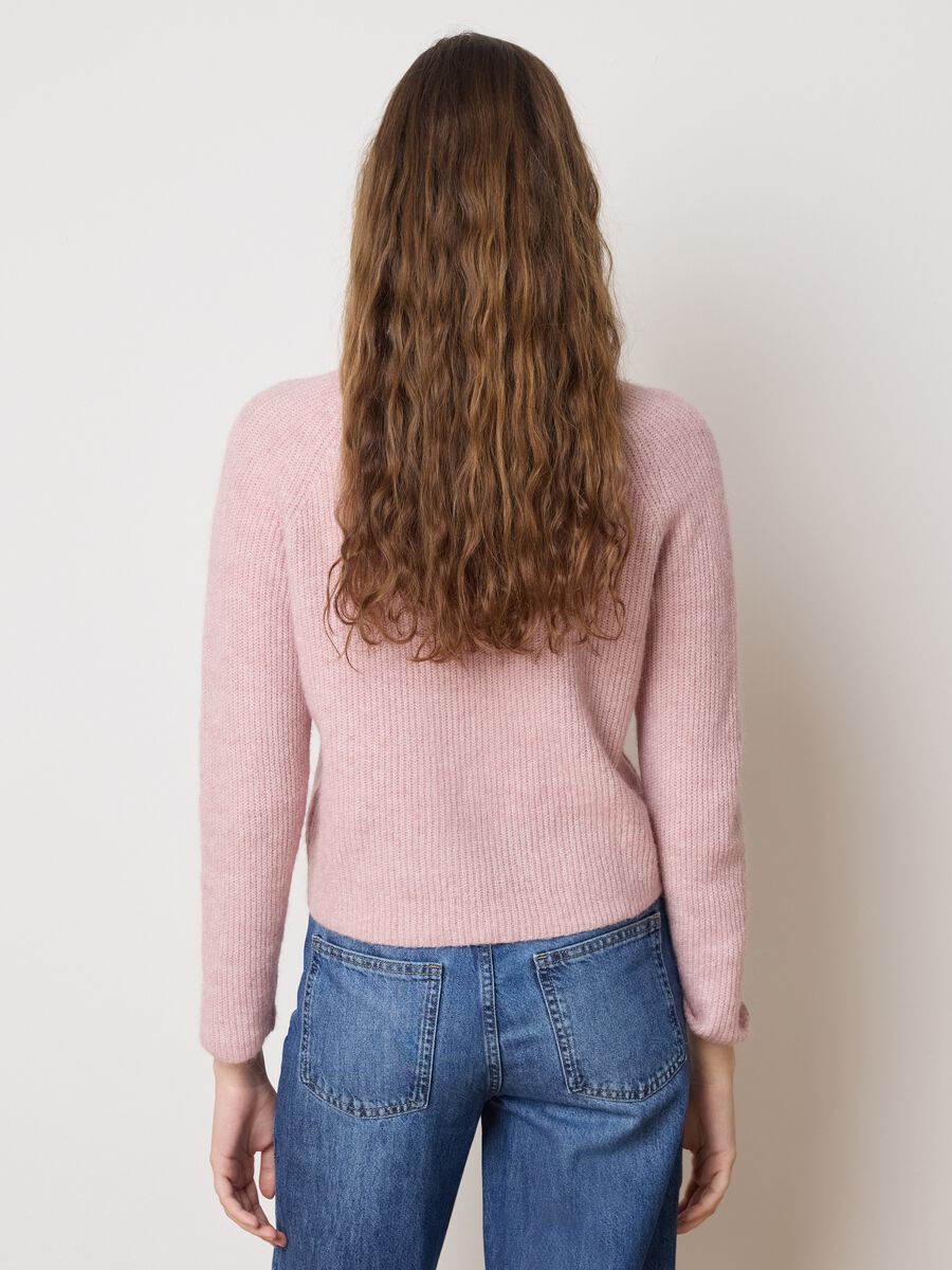 Pink Regular Fit Sweater_3