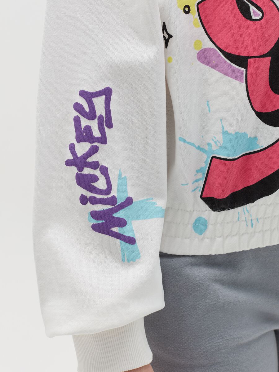 Felpa in French Terry con stampa Topolino_2