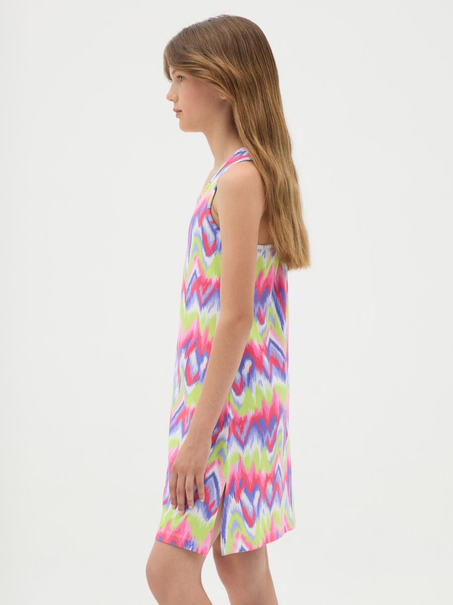 Abito da ragazza in misto cotone multicolor regular fit_2