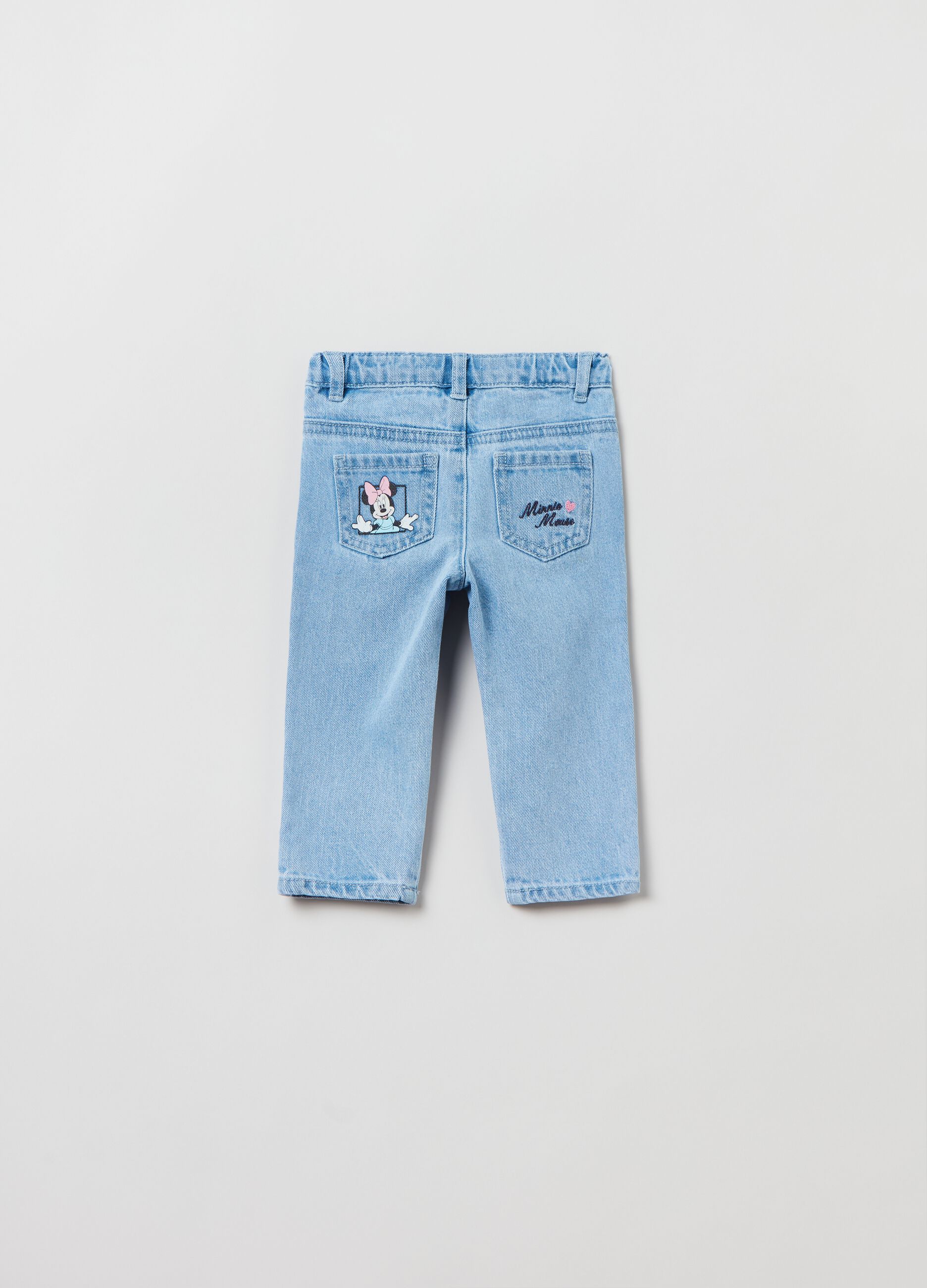 Jeans cinque tasche con stampa Minnie_1