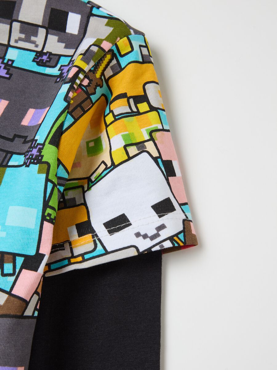 Long-sleeved T-shirt with Minecraft print_2