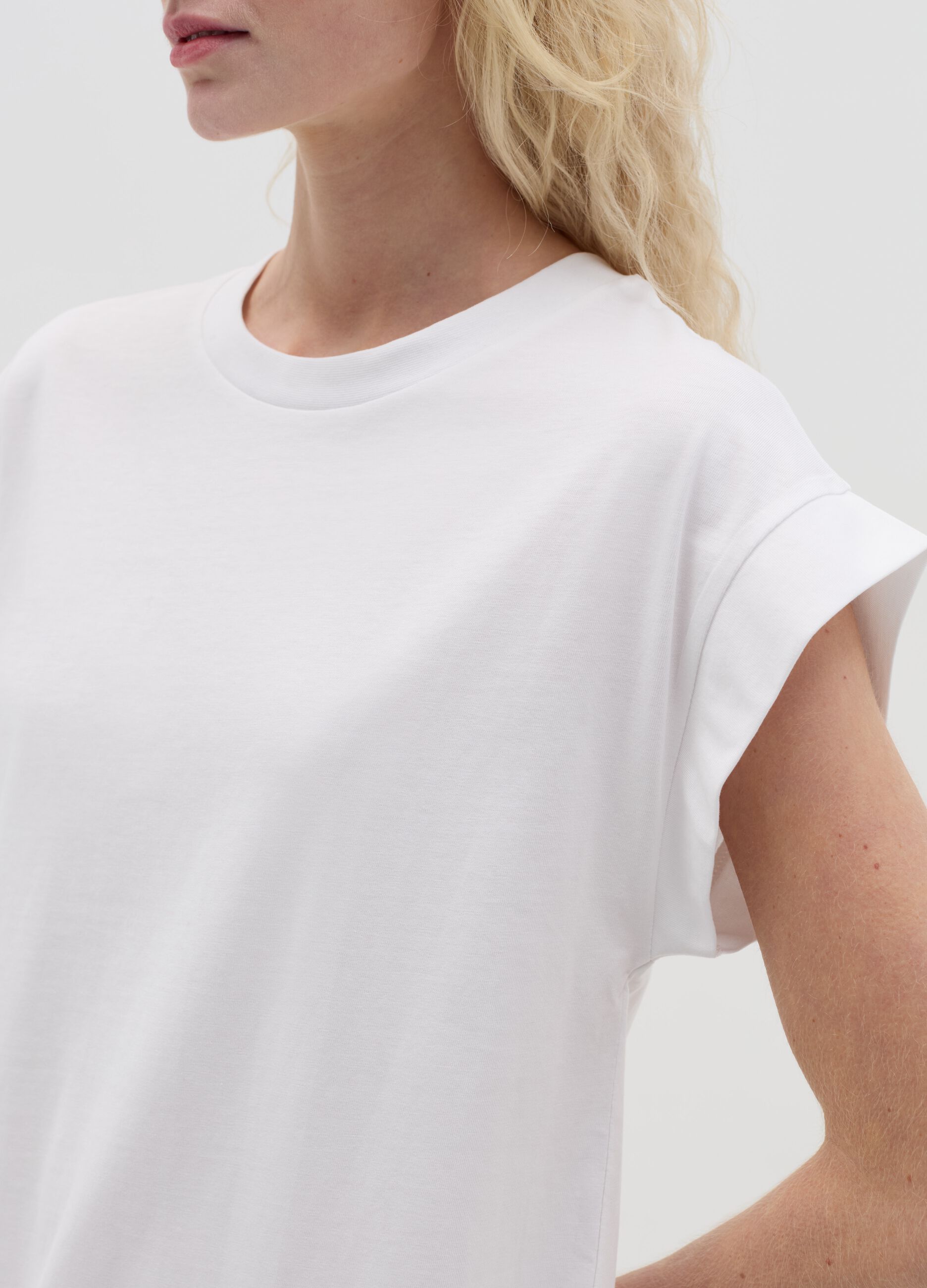 Abito t-shirt Essential in cotone bianco