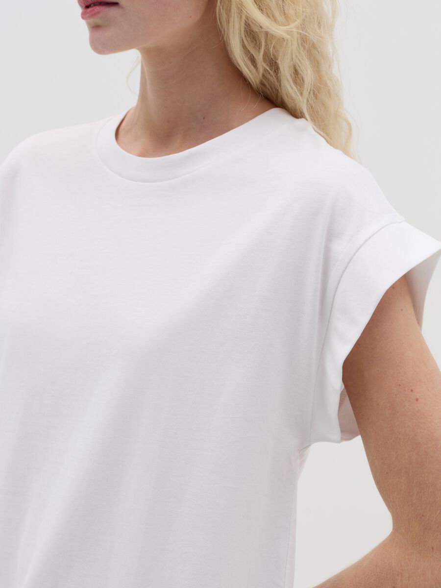 Essential white cotton T-shirt dress_2