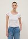 White stretch cotton fitted short sleeve T-shirt_2