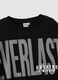 Black pure cotton T-shirt with front logo_5