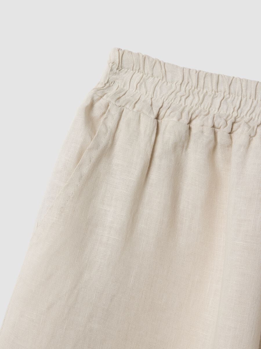 Beige pure linen regular-fit trousers_5