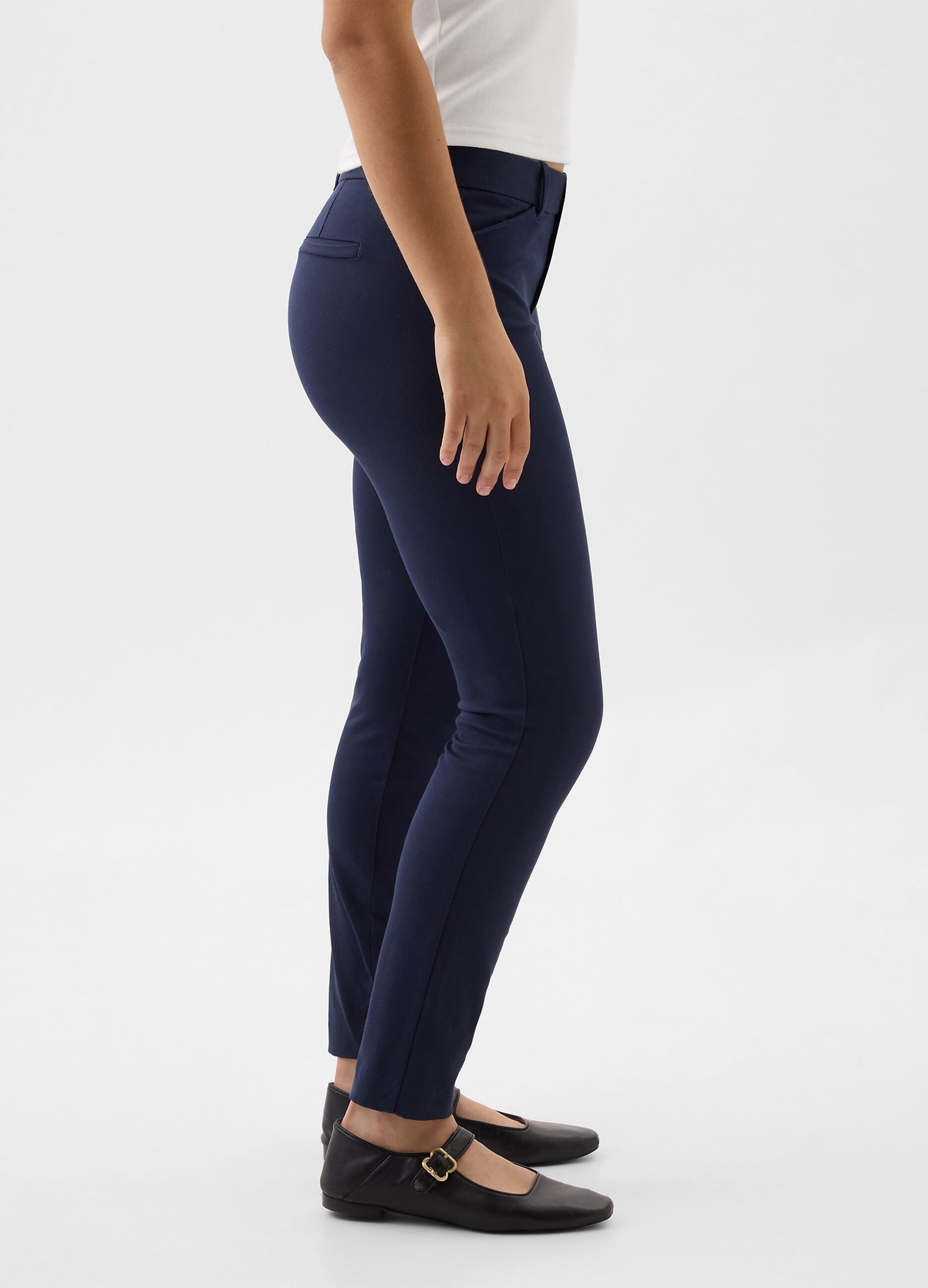Cigarette trousers in stretch cotton