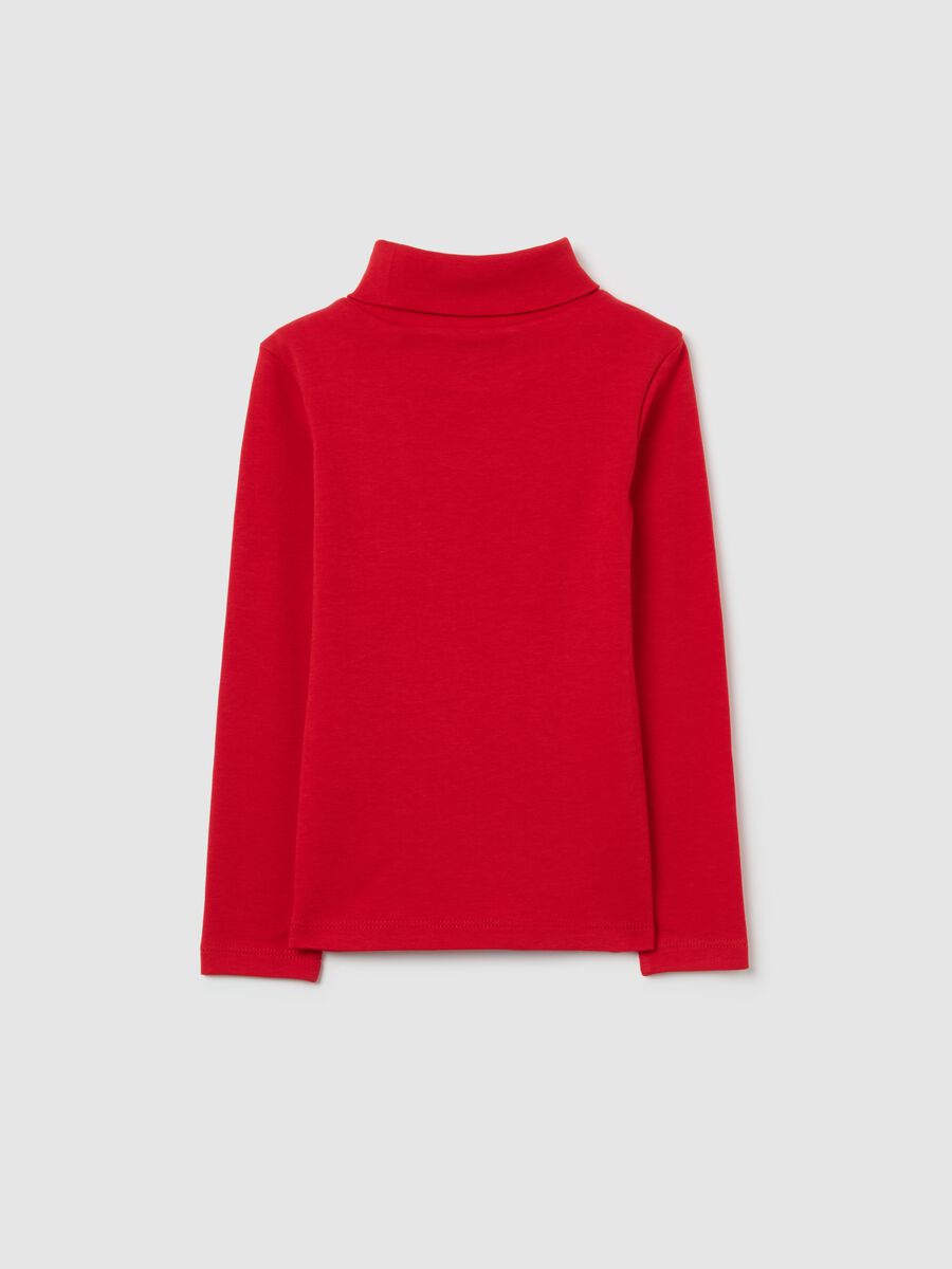 Red pure cotton regular fit girl's jumper_1