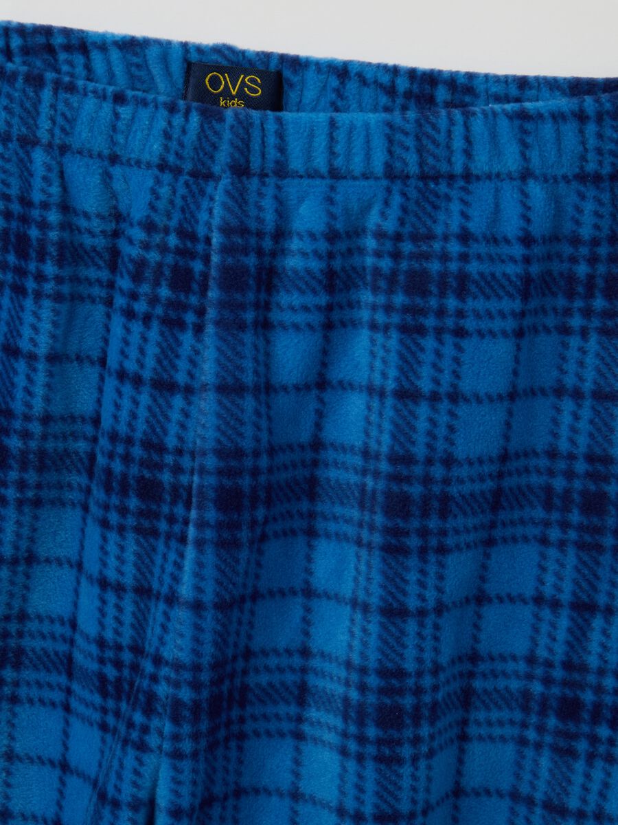 Children's blue fleece regular fit pyjamas_3